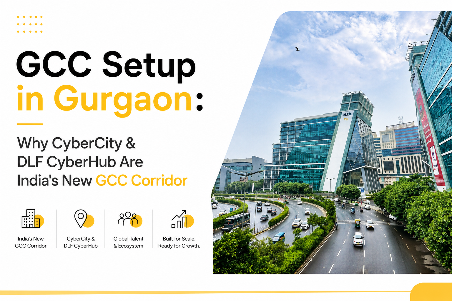 GCC Setup in Gurgaon: Why CyberCity & DLF CyberHub Are India’s New GCC Corridor