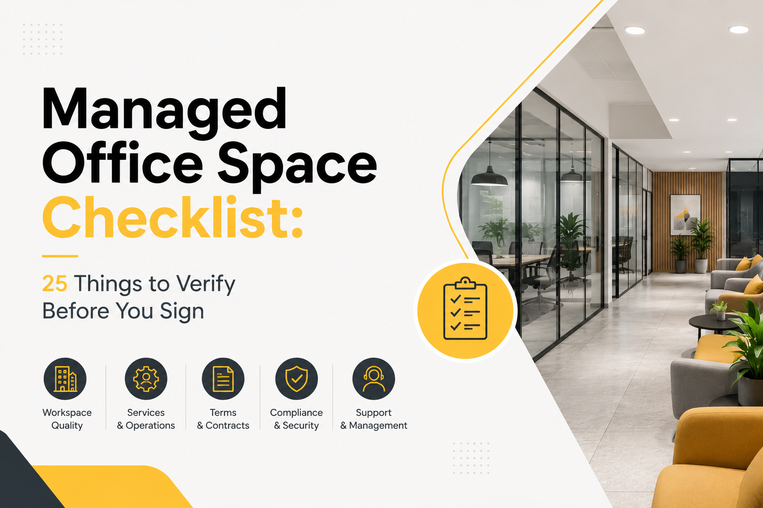 Managed Office Space Checklist: 25 Things to Verify Before You Sign