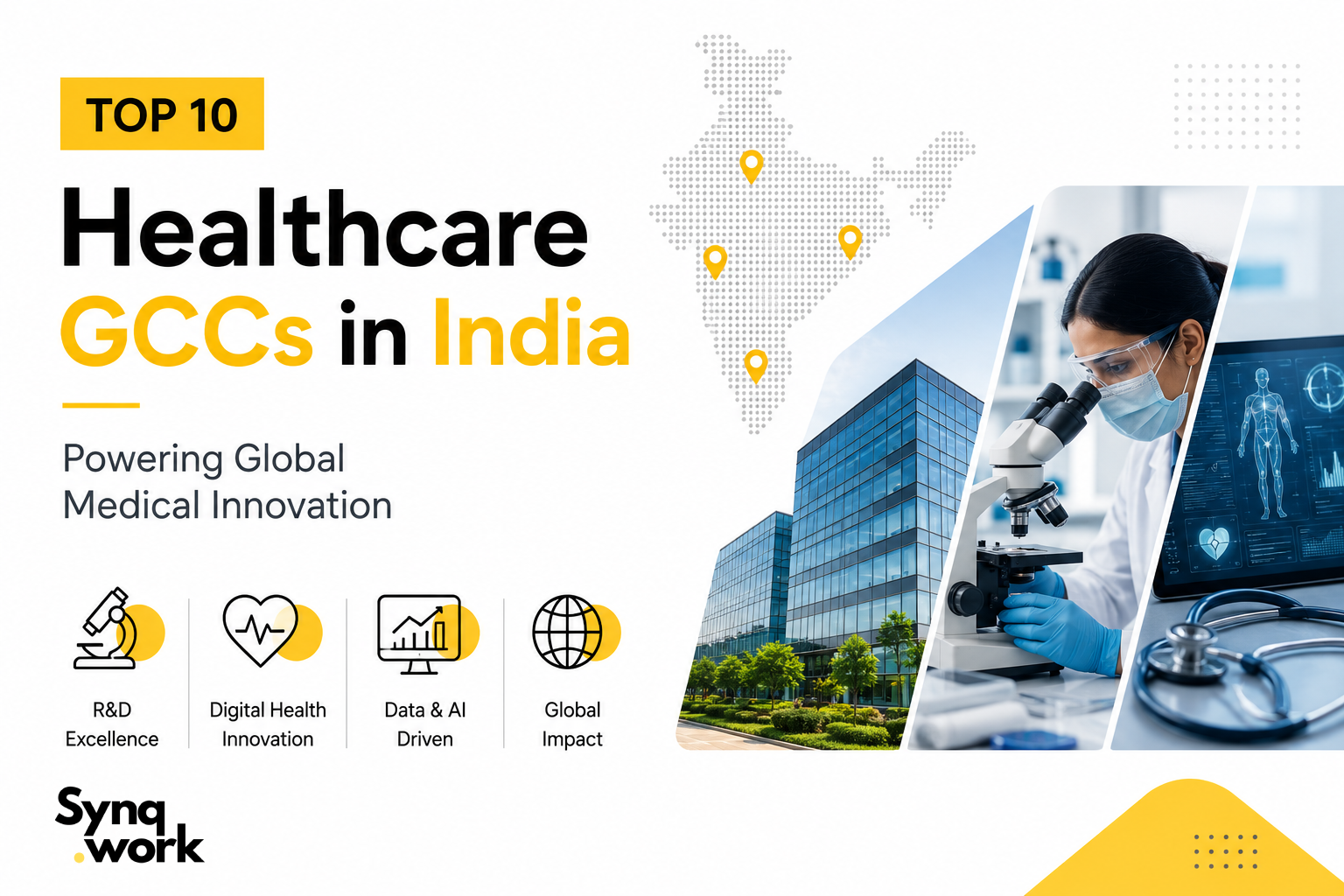 Top 10 Healthcare GCCs in India Powering Global Medical Innovation by SynqWork